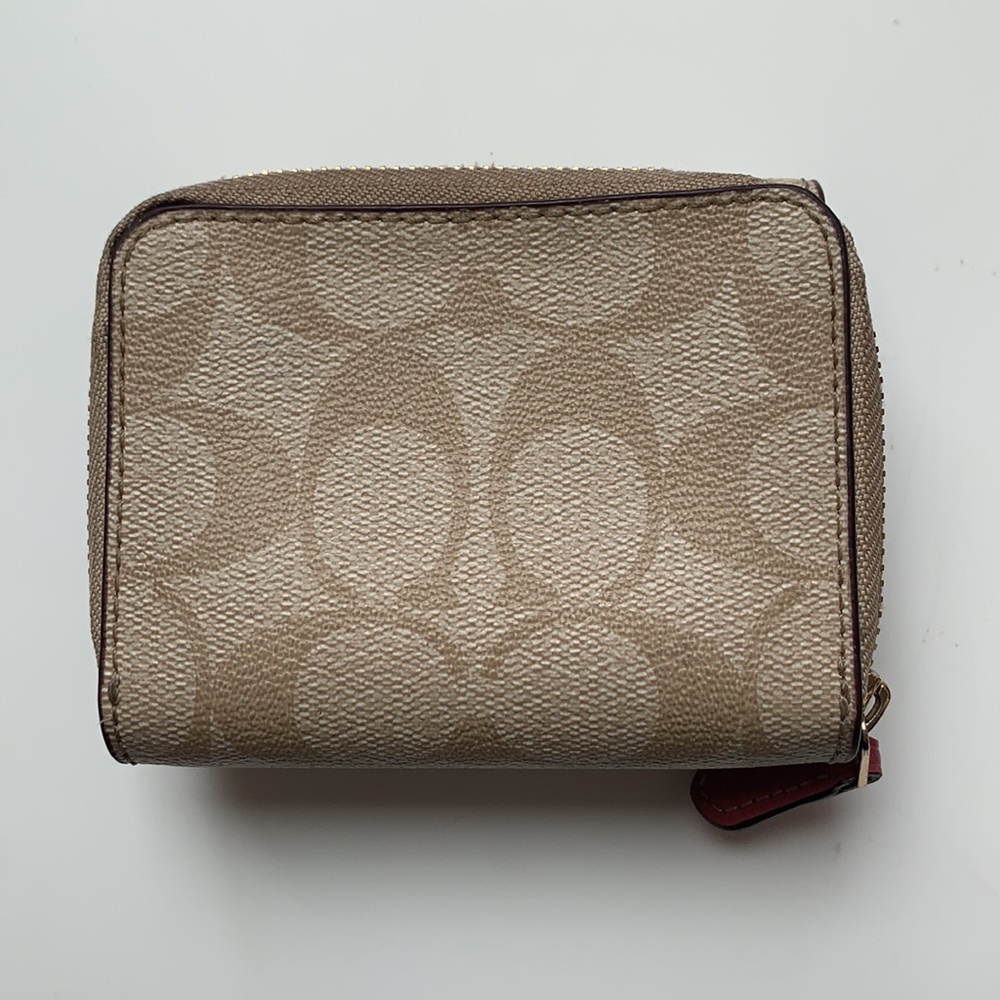coach signature print small trifold wallet - Picture 2 of 6
